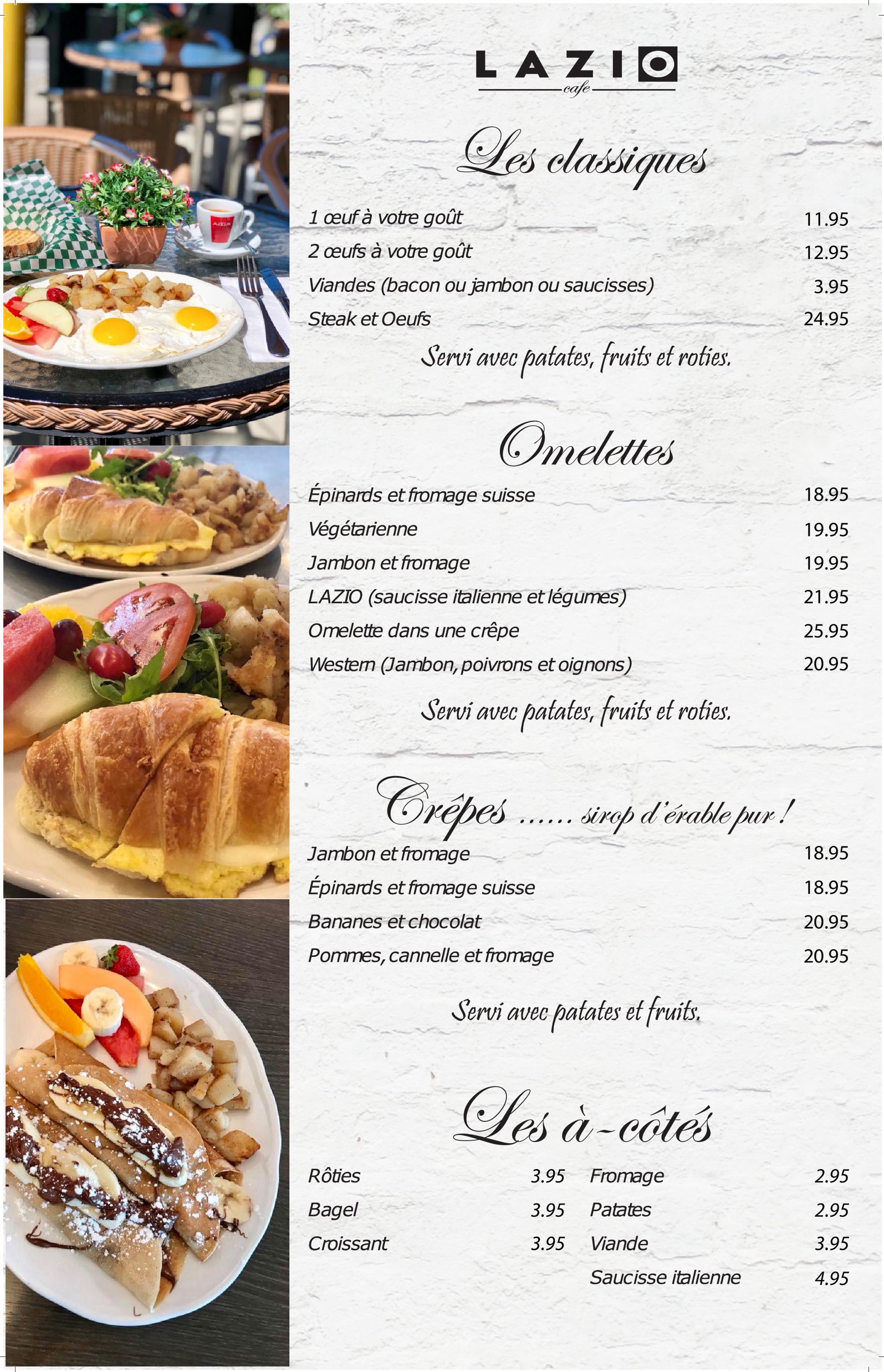 breakfast menu